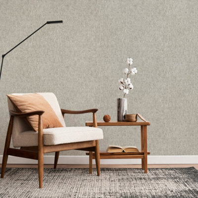 Galerie Air Collection Beige Scratch Effect Sheen Textured Wallpaper Roll from B&Q