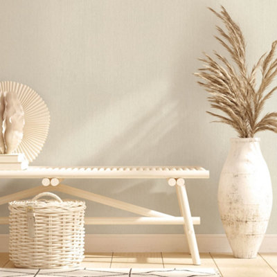 Galerie Earth Collection Beige Textured Streaks Effect Sheen Wallpaper Roll from B&Q
