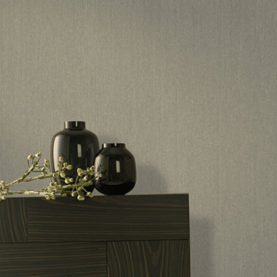 Galerie Earth Collection Brown Textured Streaks Effect Sheen Wallpaper Roll from B&Q