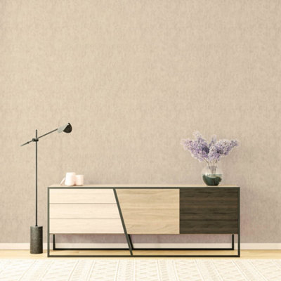 Galerie Earth Collection Beige Textured Scratch Effect Sheen Wallpaper Roll from B&Q