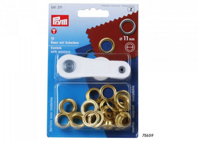 Prym Eyelets With Washers 11mm Gold from B&Q