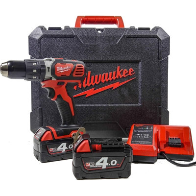 Milwaukee M18Bpd-402C Compact Combi Hammer Drill 18V 2 X 4.0Ah Li-Ion Cased from B&Q