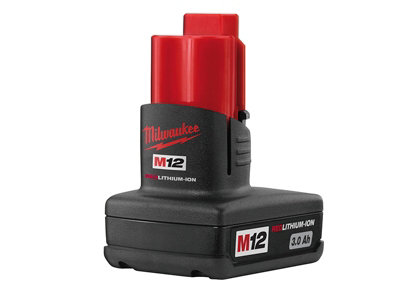 Milwaukee 4932451388 M12 B3 Redlithium-Ion Battery 12V 3.0Ah Li-Ion Milm12B3 from B&Q