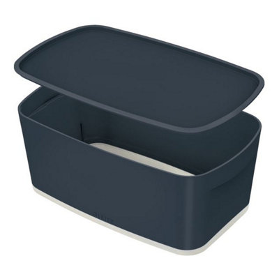 Leitz Mybox Cosy Velvet Grey Storage Tray 5 Litre from B&Q