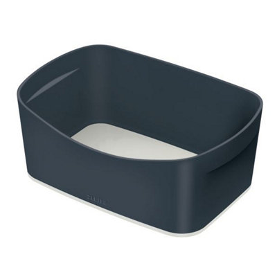 Leitz Mybox Cosy Velvet Grey Organiser Storage Tray from B&Q