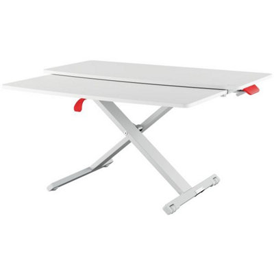 Leitz Ergo Cosy Adjustable Ergonomic Portable Laptop Standing Desk Converter With Sliding Tray 800 X 420mm For Home Office In Grey