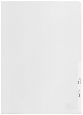 Leitz A4 File FoldersPack Of 100Non Toxic PlasticEmbossed Mat Surface140 Micron Thick100% RecyclableClear from B&Q