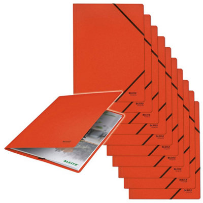 Leitz Elastic Folder Recycle A4 Red from B&Q