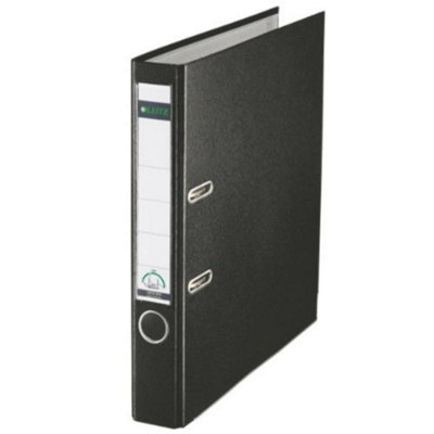 Leitz Mini Lever Arch File Plastic 52mm Spine A4 Black Ref 1015-95 Pack Of 10 from B&Q