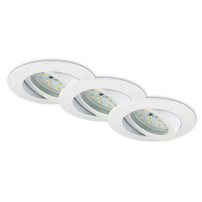 Briloner Mains-Powered Led White Dimmable Recessed Downlights Pack Of 3 from B&Q