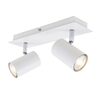 Briloner Gu10 Ceiling Light White 2 Way Spotlight Lamp from B&Q