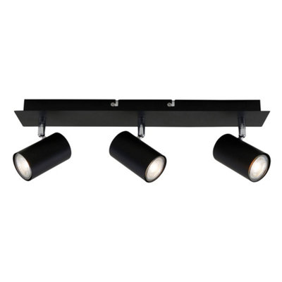 Briloner Gu10 Ceiling Light Black 3 Way Spotlight Lamp from B&Q