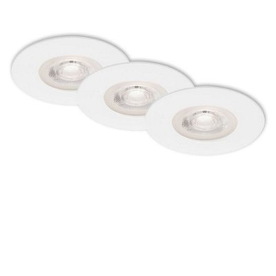 Briloner Mains-Powered Led White Dimmable Recessed Downlights Pack Of 3 from B&Q