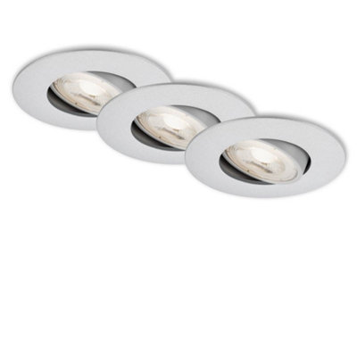 Briloner Mains-Powered Led Chrome Dimmable Recessed Downlights Pack Of 3 from B&Q