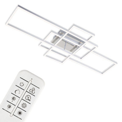 Briloner Mains-Powered Led Chrome Dimmable Ceiling Lamp from B&Q