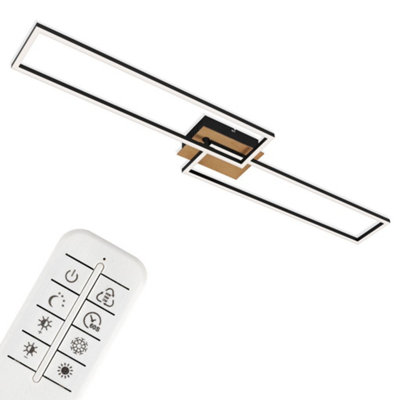 Briloner Mains-Powered Led Black Dimmable Ceiling Lamp from B&Q