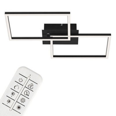 Briloner Mains-Powered Led Black Dimmable Ceiling Lamp from B&Q