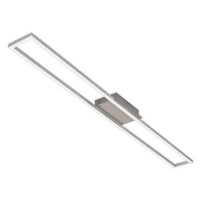 Briloner Mains-Powered Led Matte Nickel Dimmable Ceiling Lamp from B&Q