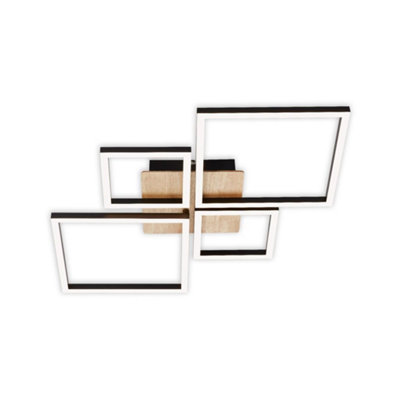 Briloner Mains-Powered Led Black Dimmable Ceiling Lamp from B&Q