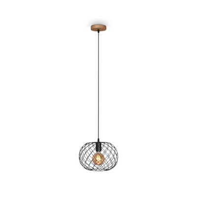 Briloner Bulb Socket E27 Black Vintage Pendant Light from B&Q