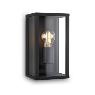 Briloner Bulb Socket E27 Black Outdoor Wall Light from B&Q
