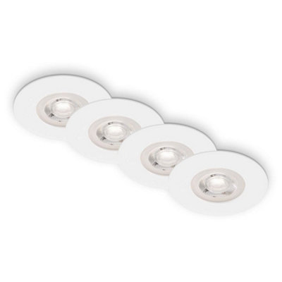 Briloner Mains-Powered Led White Dimmable Recessed Downlights Pack Of 4 from B&Q