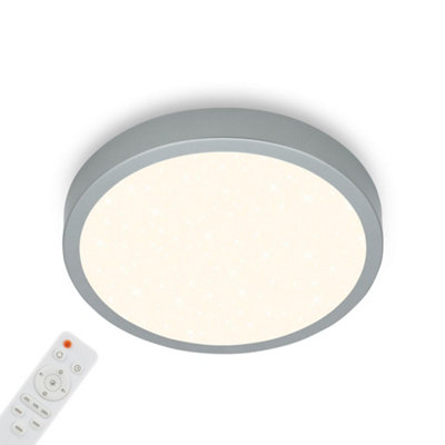 Briloner Mains-Powered Led Silver Dimmable Surface Light (Dia)38Cm from B&Q