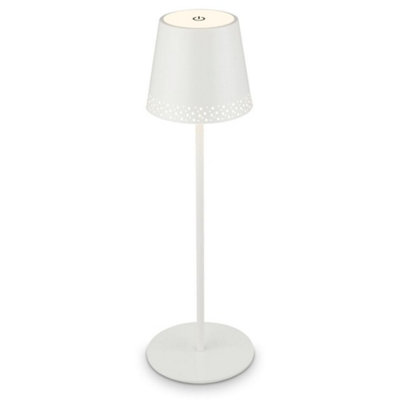Briloner Battery Powered White Dimmable Rechargeable Table Lamp from B&Q