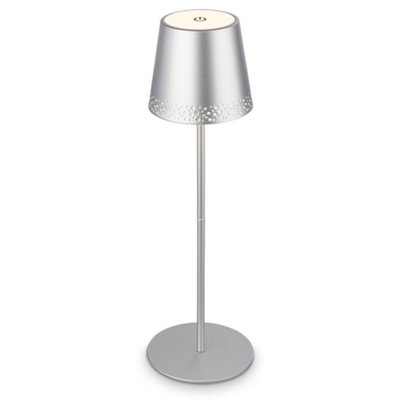 Briloner Battery Powered Chrome Dimmable Rechargeable Table Lamp from B&Q