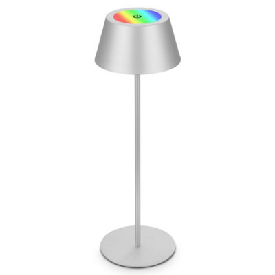 Briloner Battery Powered Chrome Touch Rechargeable Table Lamp from B&Q