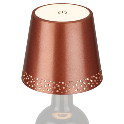 Briloner Battery Powered Copper Dimmable Rechargeable Bottle Lamp (Dia)11Cm from B&Q