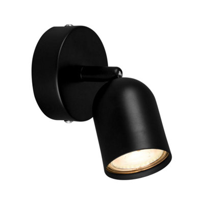 Briloner Black Modern Gu10 Wall Light Spotlight Adjustable Metal Reading Spot Lamp Hallway Bedroom from B&Q