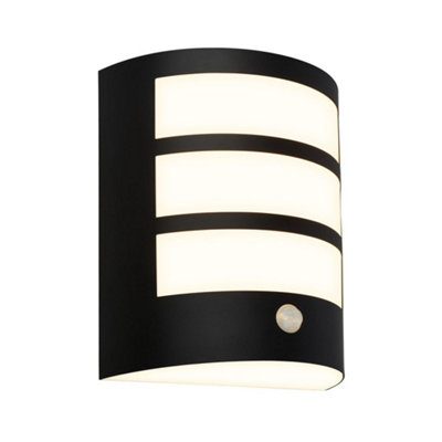 Briloner Battery Powered Black Outdoor Wall Light from B&Q