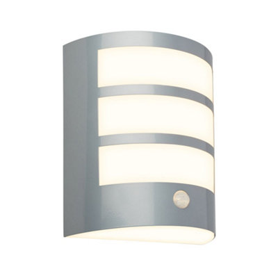 Briloner Battery Powered Chrome Outdoor Wall Light from B&Q