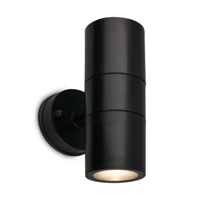 Briloner Black Outdoor Led Wall Light Lamp Gu10 Up & Down Ip54 Waterproof