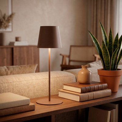 Briloner Battery Powered Umbrasand Dimmable Rechargeable Table Lamp from B&Q