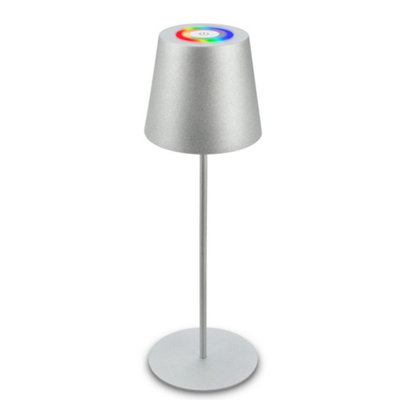 Briloner Battery Powered Chrome Dimmable Rechargeable Table Lamp from B&Q