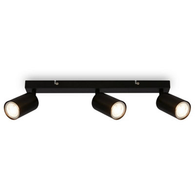Briloner Gu10 Ceiling Light Black Adjustable 3 Way Spotlight Lamp from B&Q