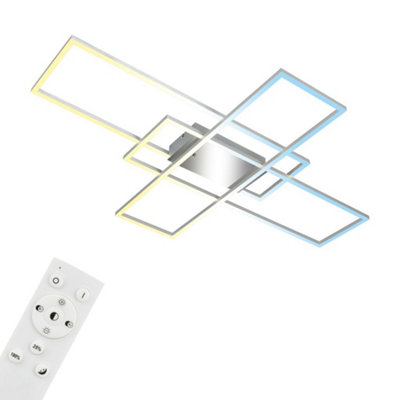 Briloner Mains-Powered Led Chrome Dimmable Ceiling Lamp from B&Q