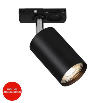 Briloner Bulb Socket Gu10 Black Adjustable Track System Spot from B&Q