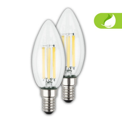 Briloner E14 Led Warm White 4W Energy Efficiency Class A Candle Light Bulbs Pack Of 2 from B&Q