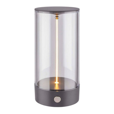 Briloner Anthracite Led Desk Light Table Lamp Bedside Rechargeable Dimmable Cordless Touch from B&Q