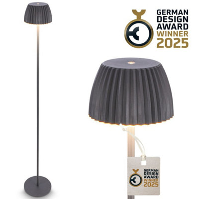 Briloner Usb C Rechargeable Battery Anthracite Dimmable Standing Floor Lamp 124 Cm from B&Q