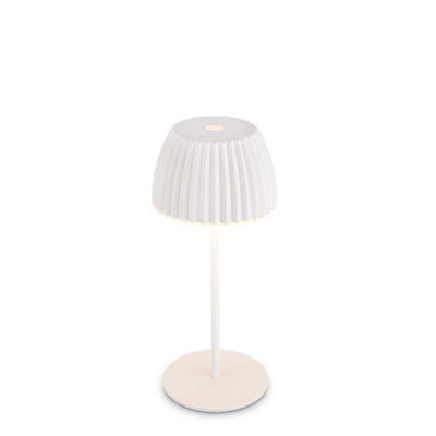 Briloner Battery Powered White Dimmable Rechargeable Table Lamp from B&Q