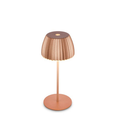 Briloner Battery Powered Copper Dimmable Rechargeable Table Lamp from B&Q