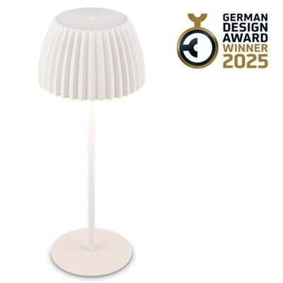 Briloner Battery Powered White Dimmable Rechargeable Table Lamp from B&Q