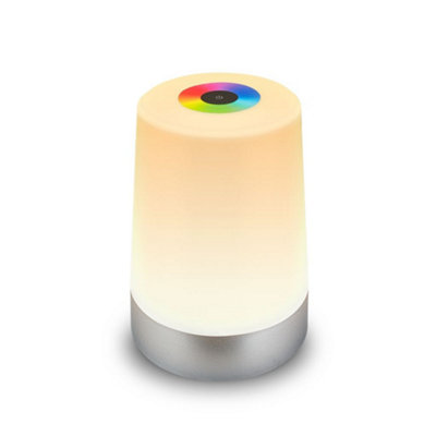 Briloner Battery Powered Chrome Dimmable Rechargeable Table Lamp (Dia)9Cm from B&Q