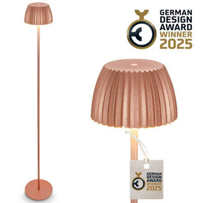 Briloner Usb C Rechargeable Battery Copper Dimmable Floor Lamp 124 Cm from B&Q
