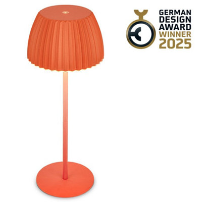 Briloner Battery Powered Orange Dimmable Table Lamp from B&Q