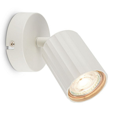 Briloner Off White Metal Wall Lamp Gu10 Single Spot Light Adjustable Reading Spotlight from B&Q